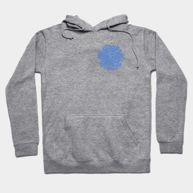 Flower circle Blue Hoodie by WhiteRave